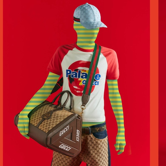 GUCCI X PALACE Triferg Canvas GG-P Duffle Bag - Picture 15 of 17